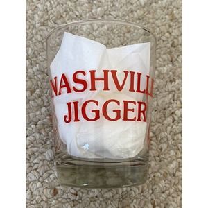 Nashville Tennessee LARGE Jigger Glass Music City Country Hillbilly Shot Glass